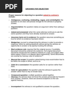 Download Grounds for Objection DURING DIRECT EXAMINATION AND CROSS EXAM by Mark Agustin SN204103716 doc pdf