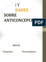 Mitos y Realidades de Anticoncepcion