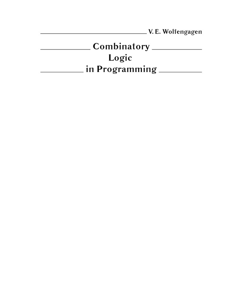 Combinatory Logic in Programming Guide | PDF