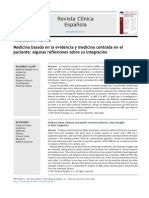 Medicina Basada en La Evidencia y Medicina Centrada en El Paciente