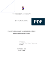 Precarização trabalho docente Uece