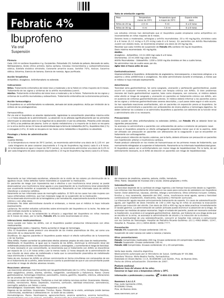 Febratic 4 PORCIENTO9202 | PDF | Droga anti-inflamatoria libre de ...
