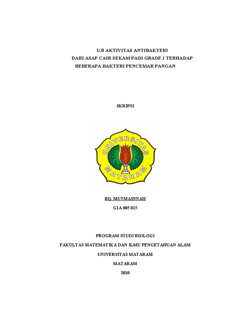 Uji Aktivitas Antibakteri