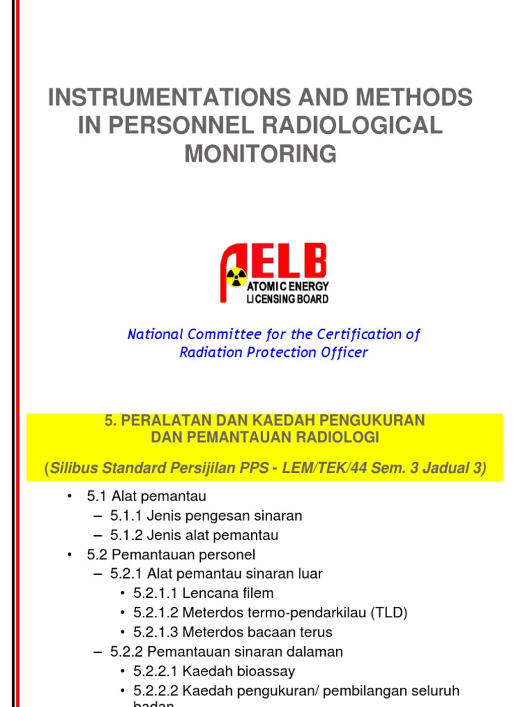 02 Lecture - 2 - Personnel Monitoring Rev 16 | PDF | Radiation ...