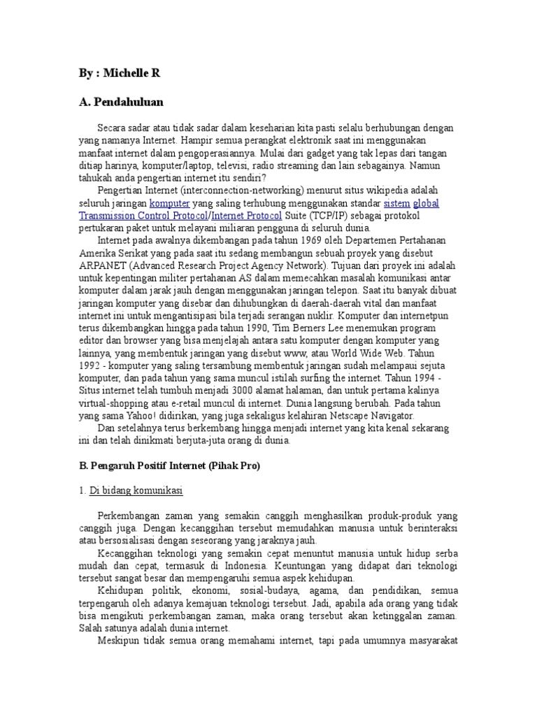 Materi Debat Pengaruh Internet Pdf