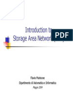 Introduction To Storage Area Network (SAN) : Flavio Marinone Dipartimento Di Automatica e Informatica