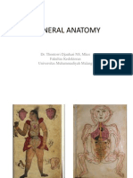 General Anatomy: Dr. Thontowi Djauhari NS, Mkes Fakultas Kedokteran Universitas Muhammadiyah Malang