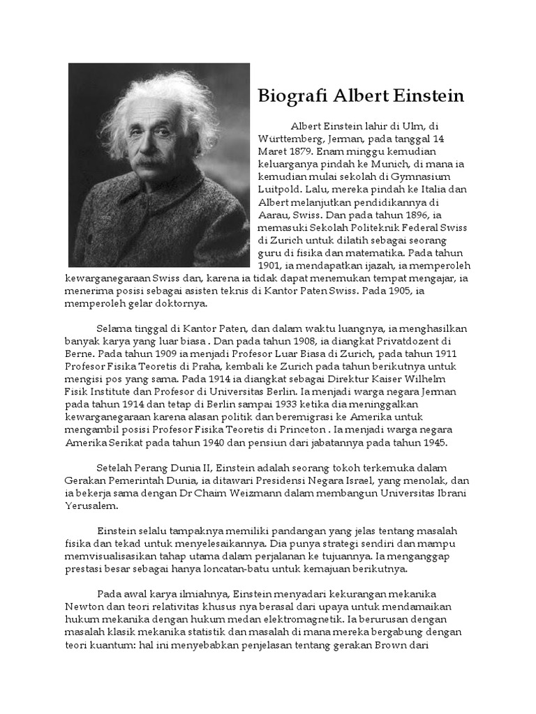 Hari Ini Dalam Sejarah Albert Einstein Lahir Halaman All Kompas Com