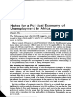 Notes For A Political Economy of Unemployment in Africa