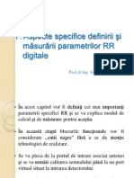 SEER 06 Aspecte Specifice Parametrilor RR Digitale