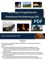 BAPPEDA Rancangan Pengalokasian Pendanaan Keistimewaan DIY