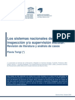 Los Sistemas Nacionales de Inspeccion y Supervision Escolar