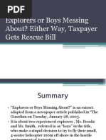 Download Explorers Or Boys Messing About edexcel english language A by saadajmal SN204193338 doc pdf