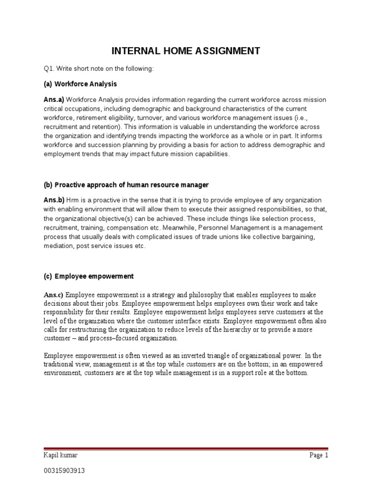 Workforce Analysis & HR Strategies | PDF | Employment | Human Resource ...