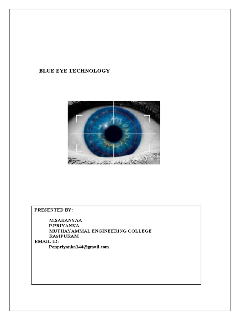 IEEE paper on image processing based on the title Blue Eyes Technology
