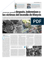 Veinte Años Después, Indemnizan A Las Víctimas Del Incendio de Kheyvis