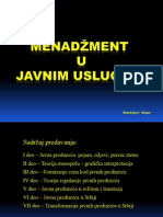 Menadzment U Javnim Uslugama