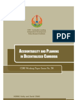 Accountability and Planning in Decentralised Cambodia
