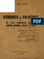 Romanus şi Valachus sau ce este romanus, roman, român, aromân, valah şi vlah