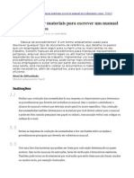 Como organizar materiais para escrever um manual de procedimentos.odt