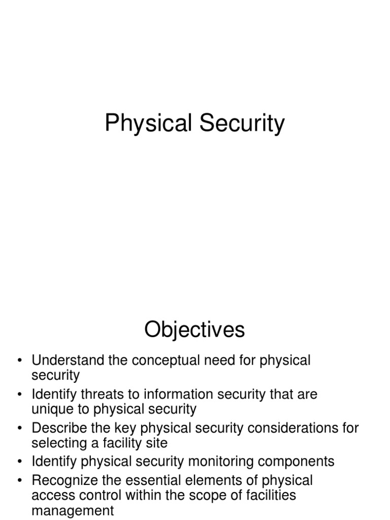 Physical Security | PDF | Physical Security | Computer Security