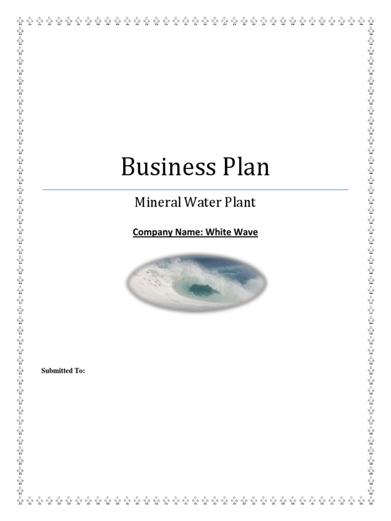 business plan for mineral water company