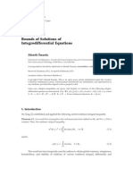 Research Article: Bounds of Solutions of Integrodifferential Equations