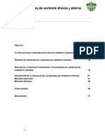 Máquinas de corriente directa y alterna: principios y aplicaciones