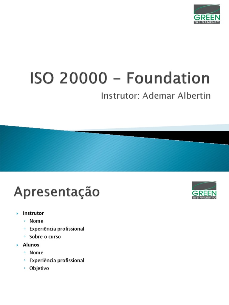 Introdução à ISO 20000 e Gerenciamento de TI | PDF | Itil | Qualidade ...