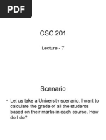 CSC 201-Lecture 7