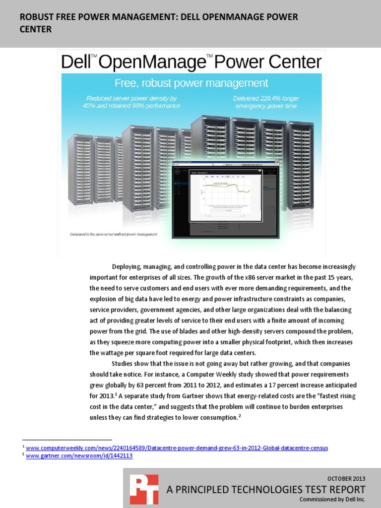 Robust Free Power Management Dell OpenManage Power Center PDF Data