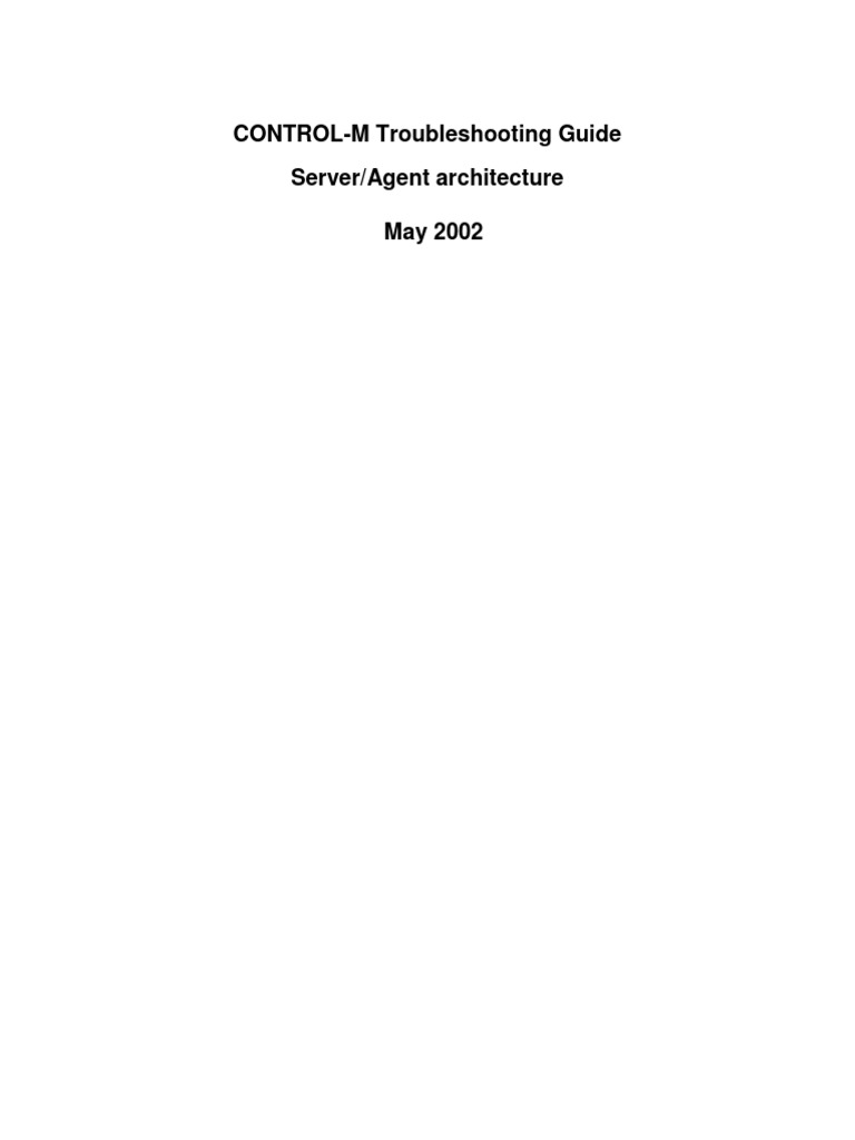 CONTROL-M Troubleshooting Guide | PDF | Microsoft Sql Server | Databases