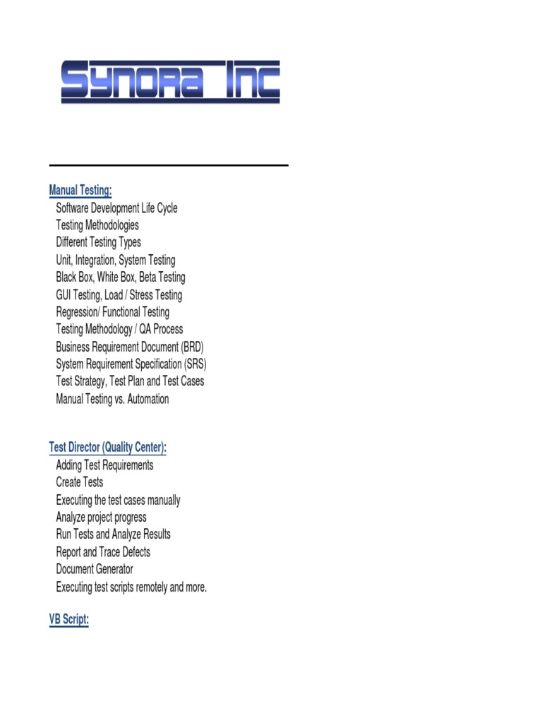 Manual Testing and VBScript Guide | PDF | Computers | Technology ...