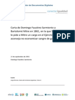 CArta de Domingo F Sarmiento A Bartolomé MItre Sobre Los Gauchos