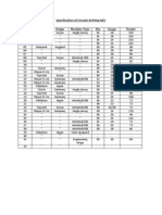 Specification of Circular Knitting M/C: M/C No. M/C Brand Origin Machine Type Dia Gauge Feeder