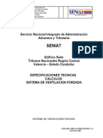 Especificaciones y Calculos de Ventilacion Forzada