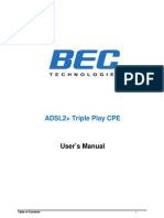 ADSL2+ Triple Play CPE: User's Manual