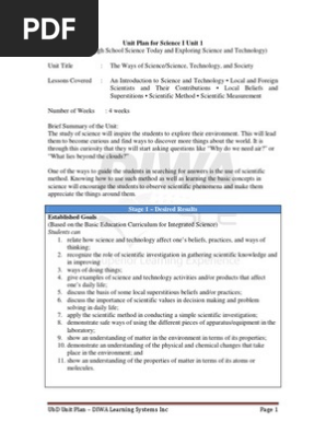 ubd lesson plan