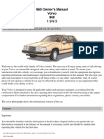 Volvo 960 Owners Manual 1993