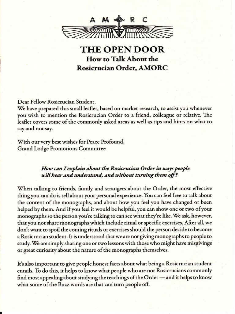 the open door narrative essay