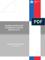 Programa de Rehabilitacion Pulmonar para La Atencion Primaria de Salud