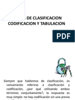 Teoria de Clasificacion y Codificacion