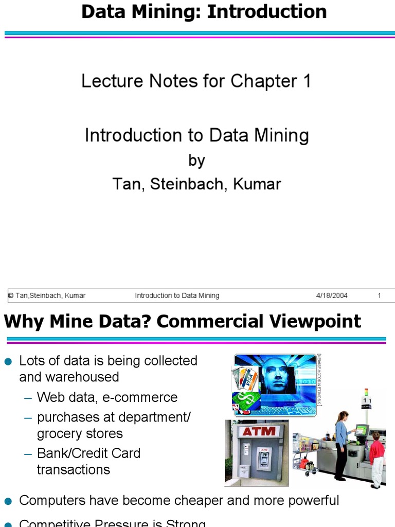 Lecture Notes For Chapter 1 Introduction To Data Mining: by Tan ...