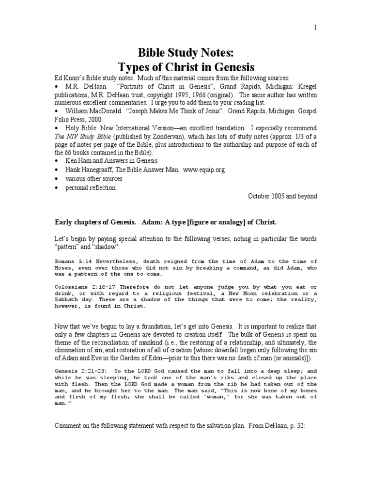 Genesis Types of Christ | PDF