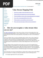 Value Stream Mapping FAQ