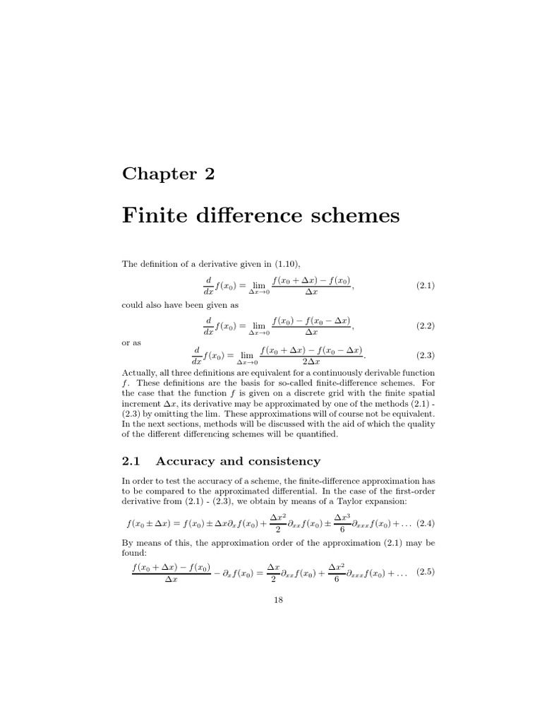 Numerics Finite Differences PDF Stability Theory Numerical Analysis
