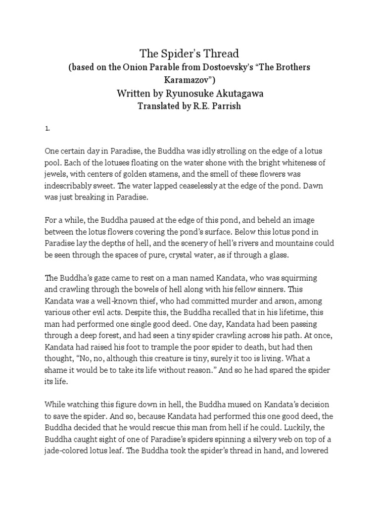 The Spider's Thread | Hell | Death | Free 30-day Trial | Scribd