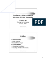 Fundamental Properties of Wireless Ad Hoc Networks: Li-Hsing Yen Chung Hua University Dec. 9, 2005