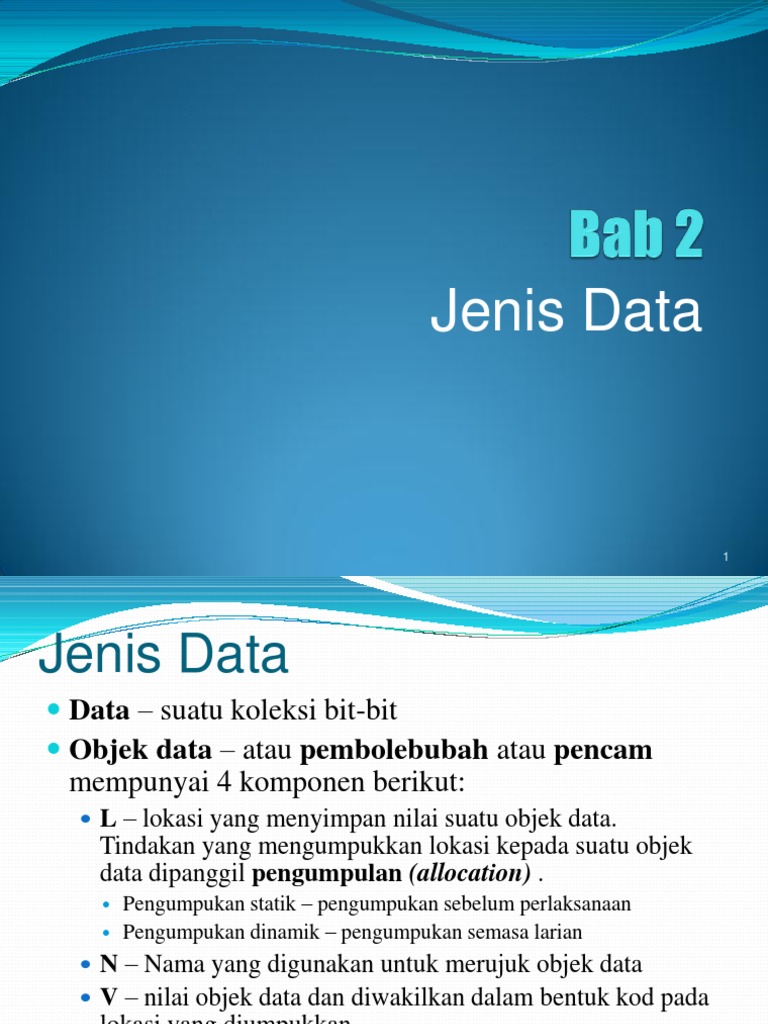 Jenis Data | PDF