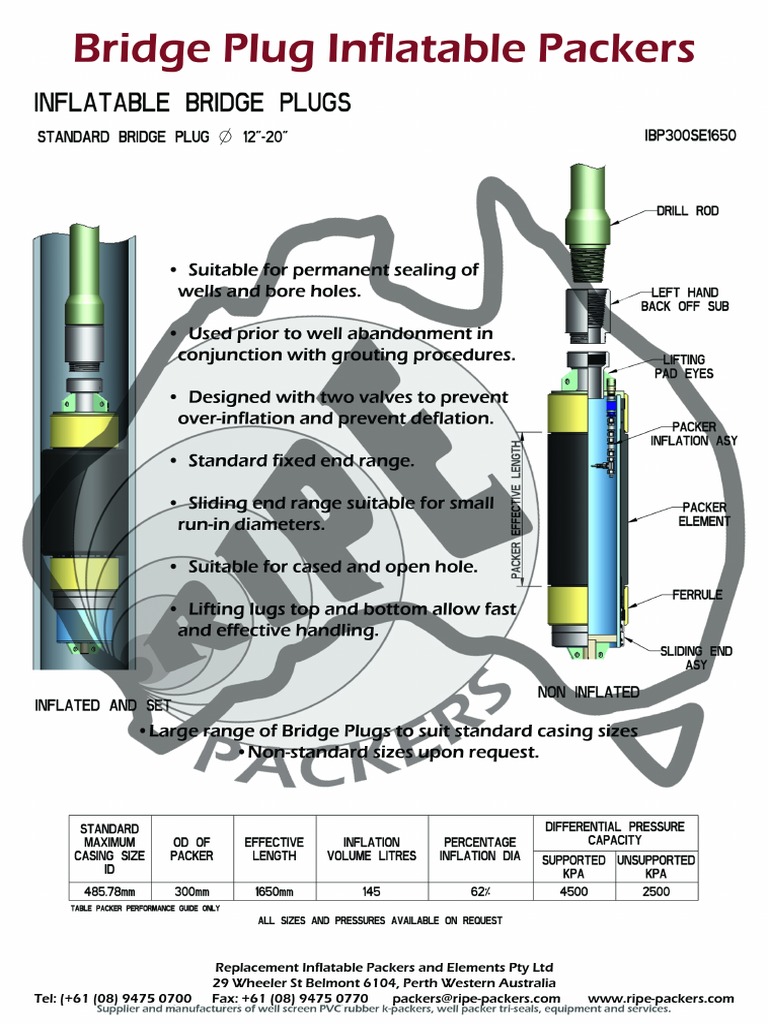 20 Bridge Plug Metric | PDF | Casing (Borehole) | Mechanical Engineering